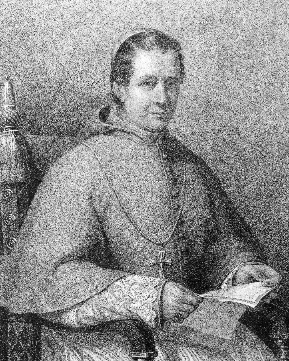 Portrait of Cardinal Giovanni Maria Mastai Ferretti 1792 1878 Pope Pius IX from 1846 to 1878