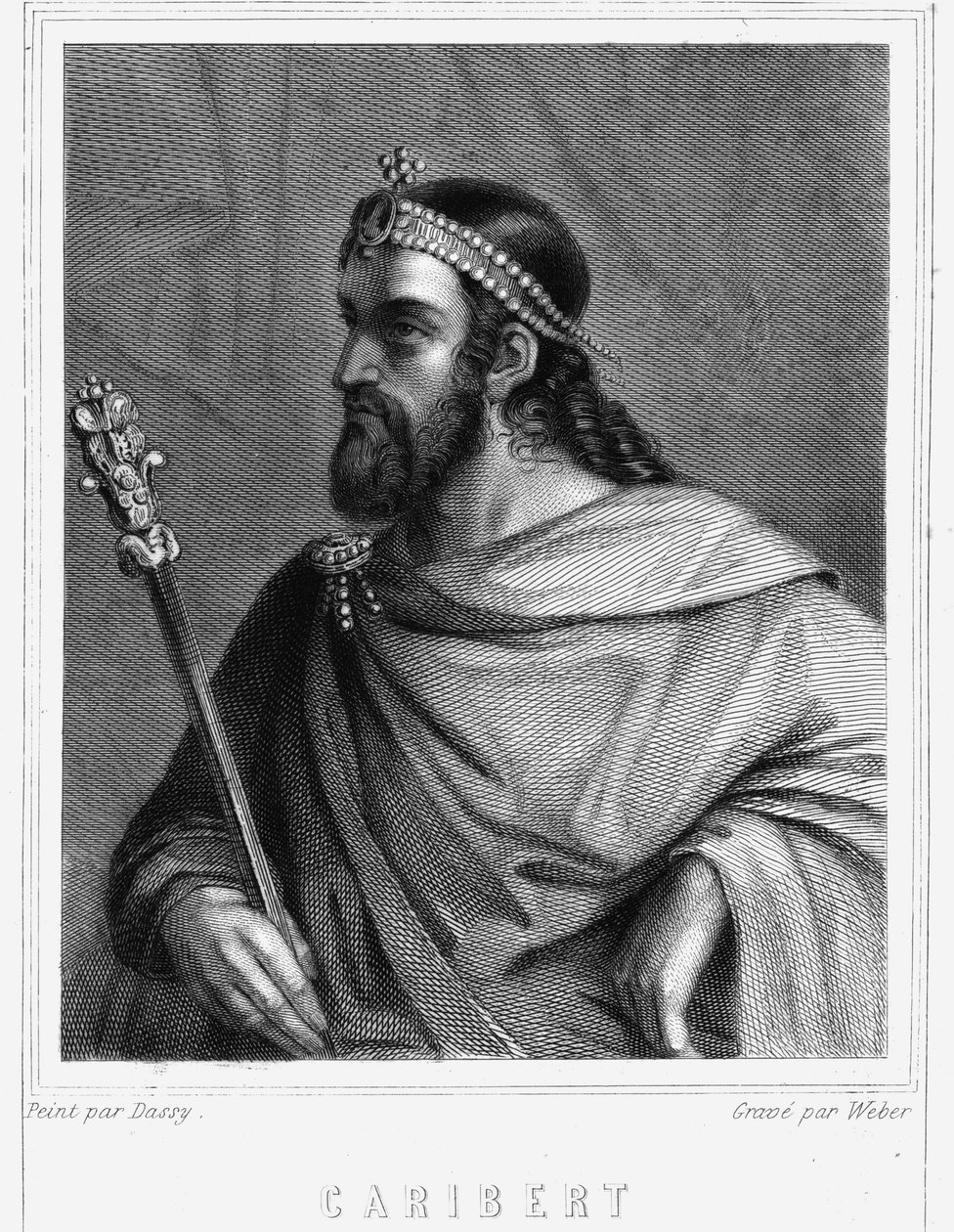 Portrait of Caribert, King of Paris - in 