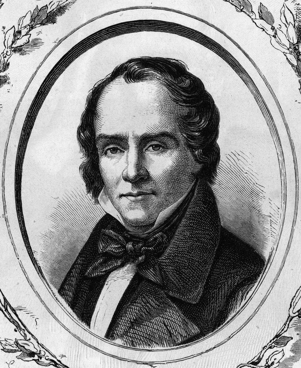 Portrait of Casimir Delavigne, French poet and playwright. Engraving from 1866 by Unknown artist