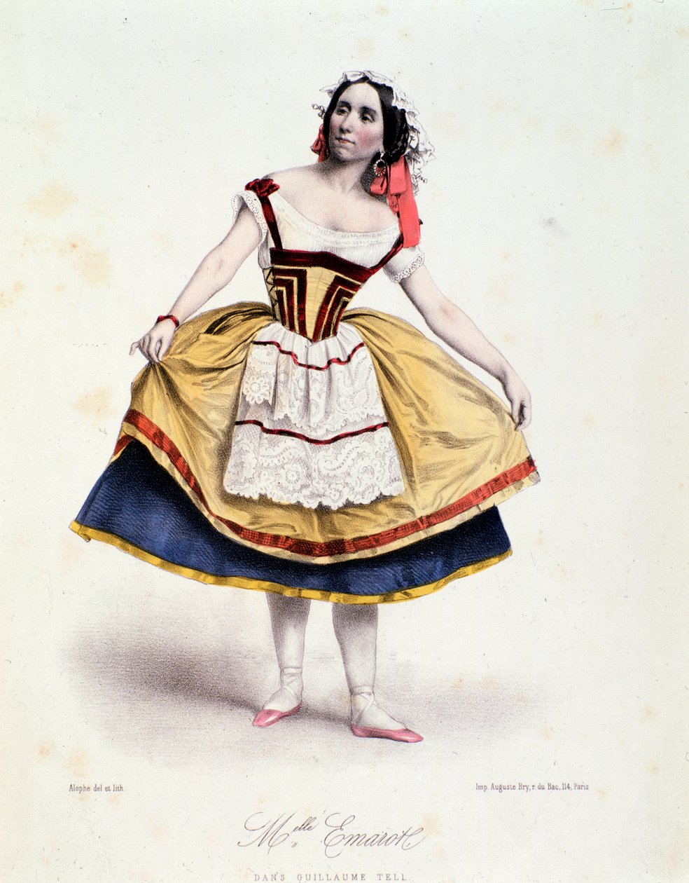 Portrait of Celestine Emarot in Guillaume Tell, ballet by Gioacchino Rossini, c.1858 by Unknown artist
