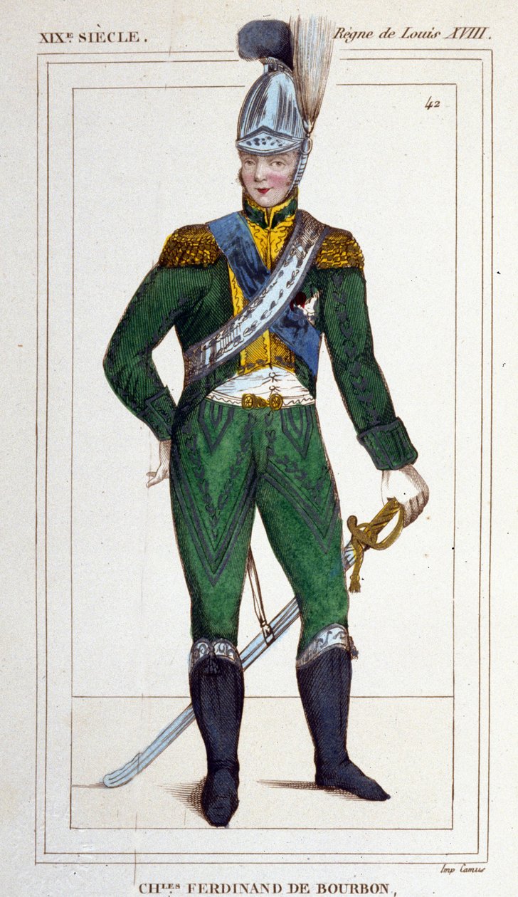 Portrait of Charles Ferdinand de Bourbon (Duke of Berry) 1778-1820 by Unknown artist