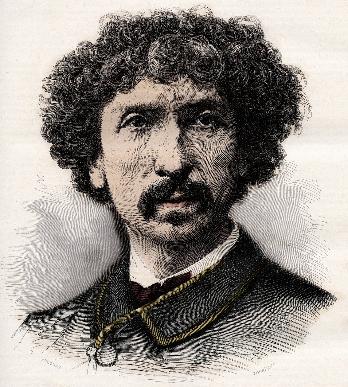 Portrait of Charles Garnier (1825-1898), French architect - engraving in “La musique populaire” illustrated weekly newspaper - 1882 by Unknown artist