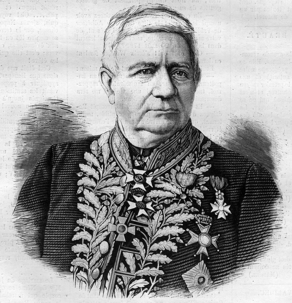 Portrait of Charles Joseph Pascal de Luesemans (1808 -1882) Belgian politician - engraving of 1882 by Unknown artist