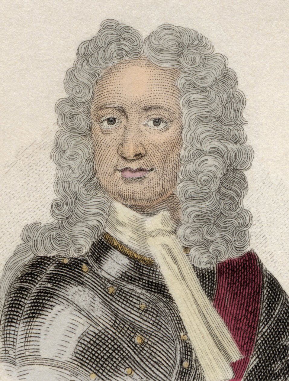 Portrait of Charles Mordaunt, 3rd Earl of Peterborough and 1st Earl of Monmouth, English diplomat and military (engraving) by Unknown artist