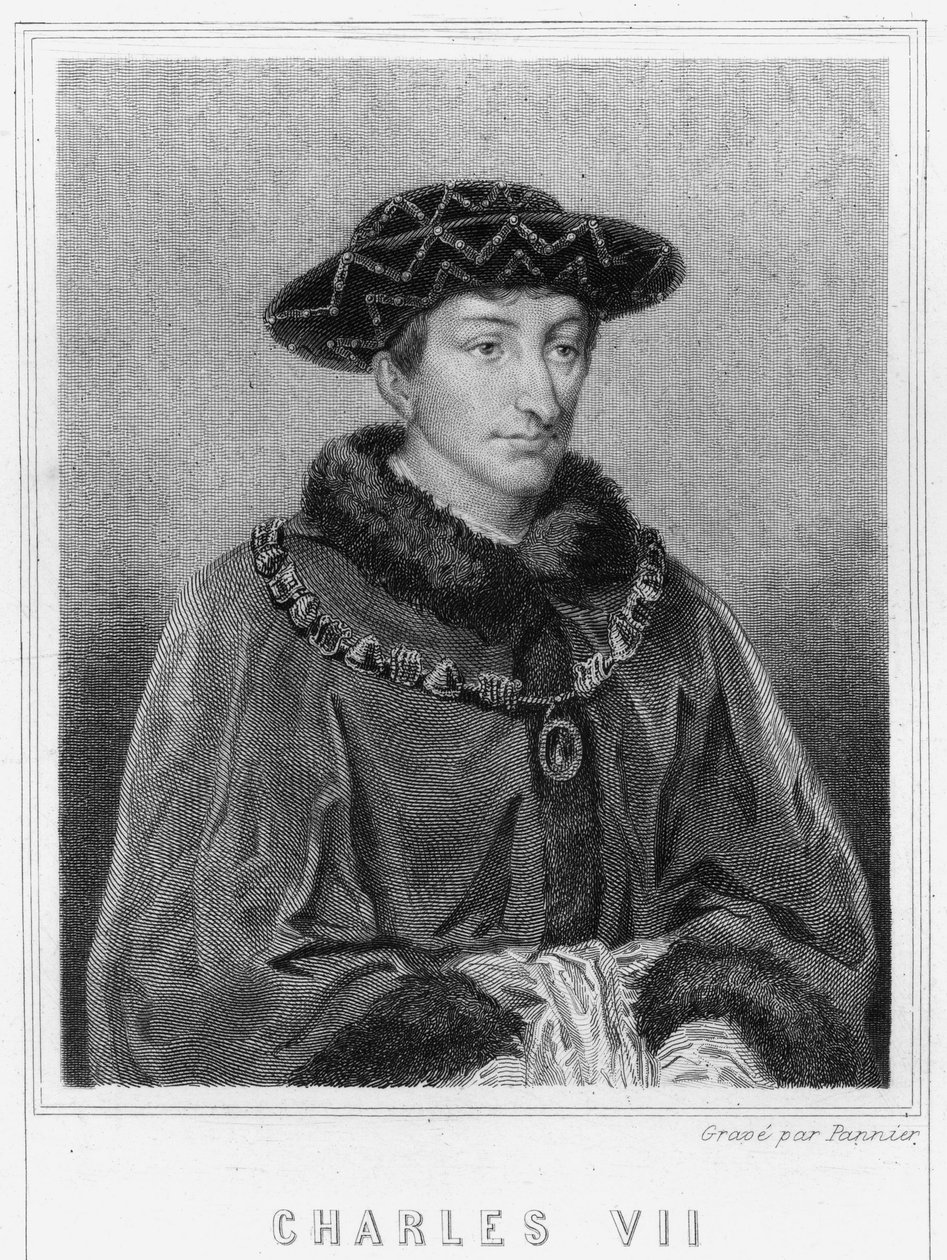 Portrait of Charles VII (1403 - 1461), King of France - in “Histoire des Français” by Lavallée by Unknown artist
