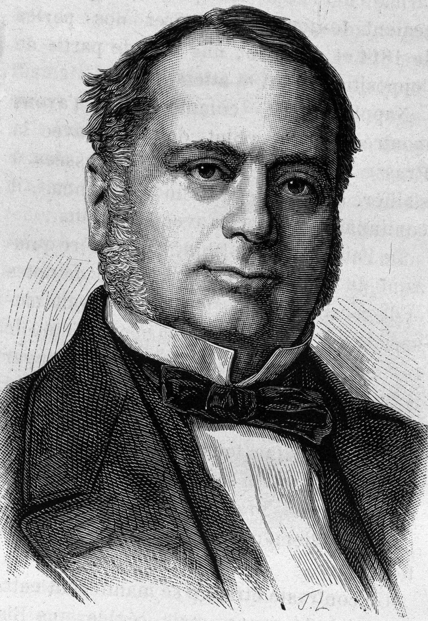 Portrait of Charles Valletta (? - 1881). Engraving from 