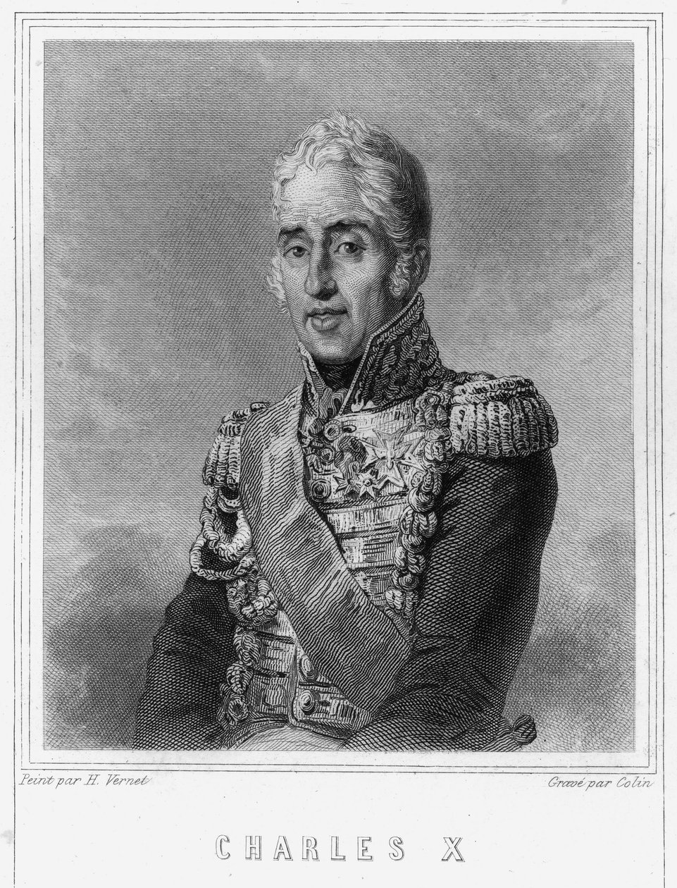 Portrait of Charles X (1757-1836), King of France - in “Histoire des Français” by Lavallée, engraving by Unknown artist