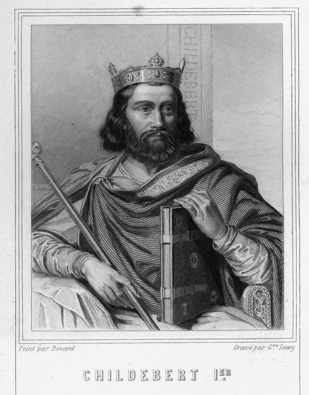Portrait of Childebert I (c. 495 - 558), King of Paris - in 
