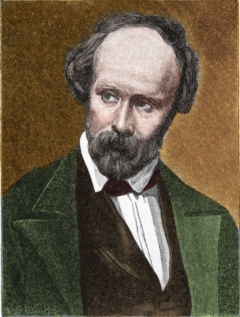Portrait of Christian Friedrich Hebbel (1813-1863) German poet and playwright. by Unknown artist