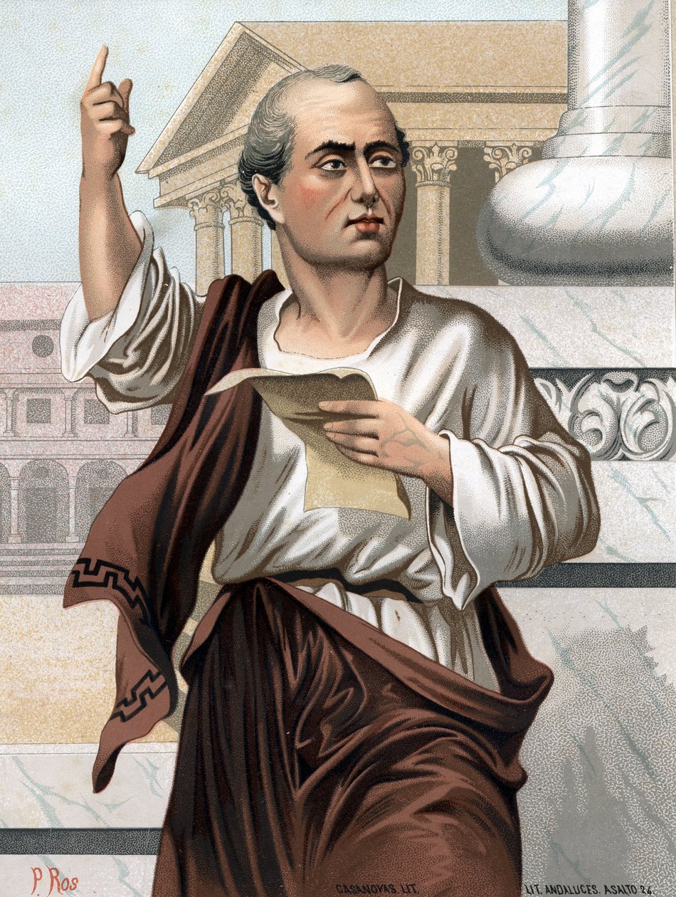Portrait of Cicero in Latin Marcus Tullius Cicero Roman politician orator and writer