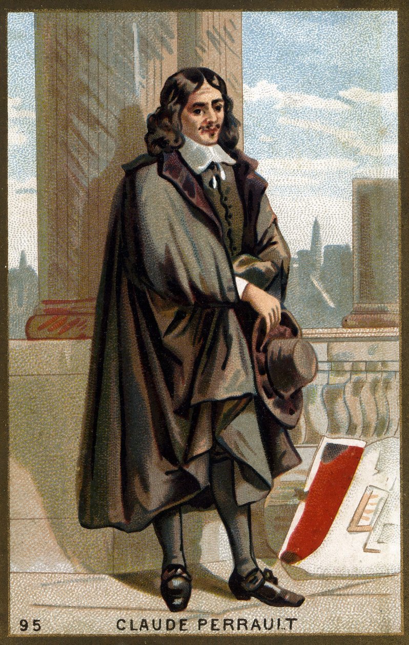 Portrait of Claude Perrault (1613 - 1688) French architect, physician and physicist. Chromolithography of the 19th century by Unknown artist
