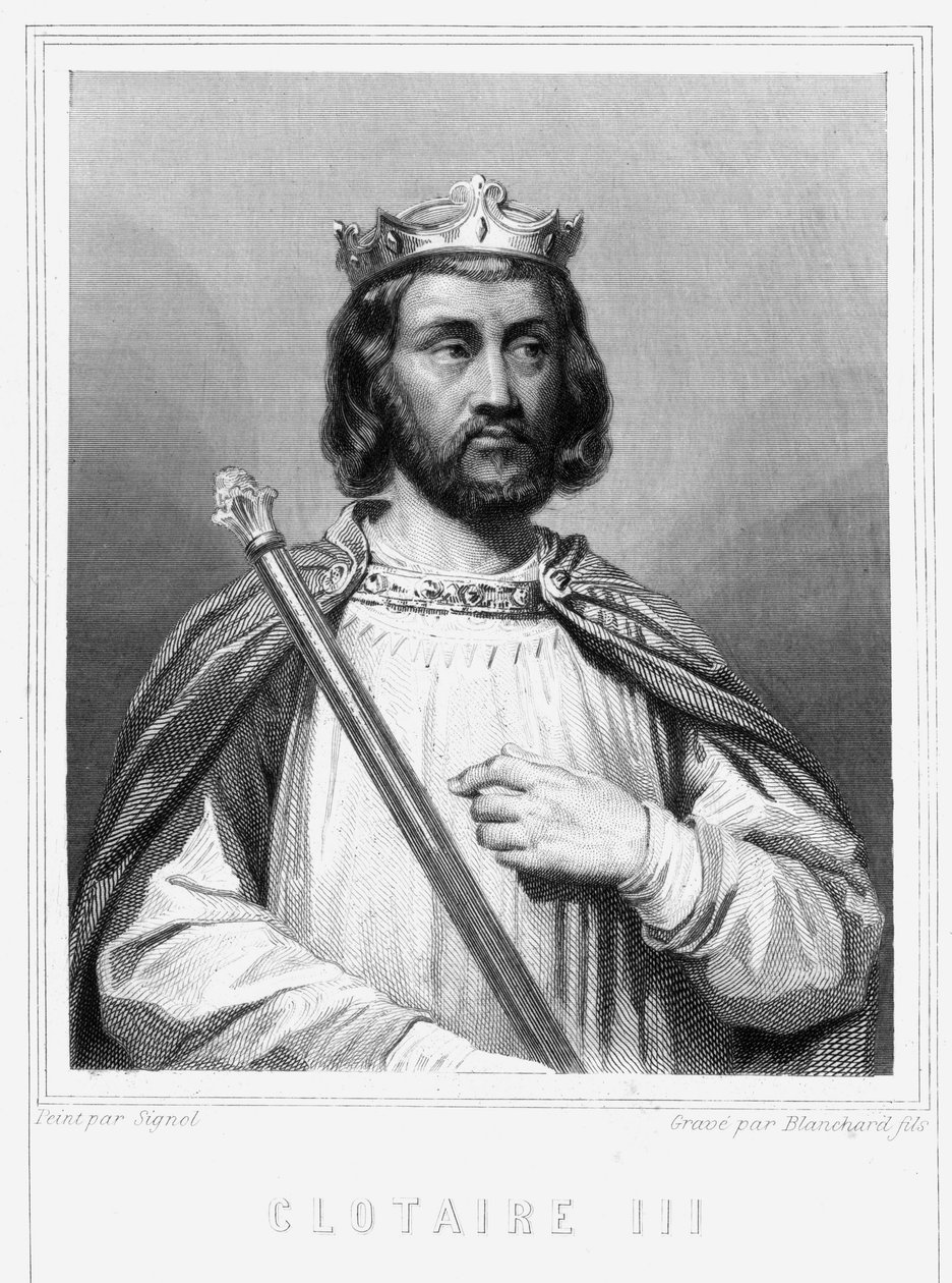 Portrait of Clotaire III (652 - 673), King of Neustria and Burgundy - in “Histoire des Français” by Lavallée by Unknown artist