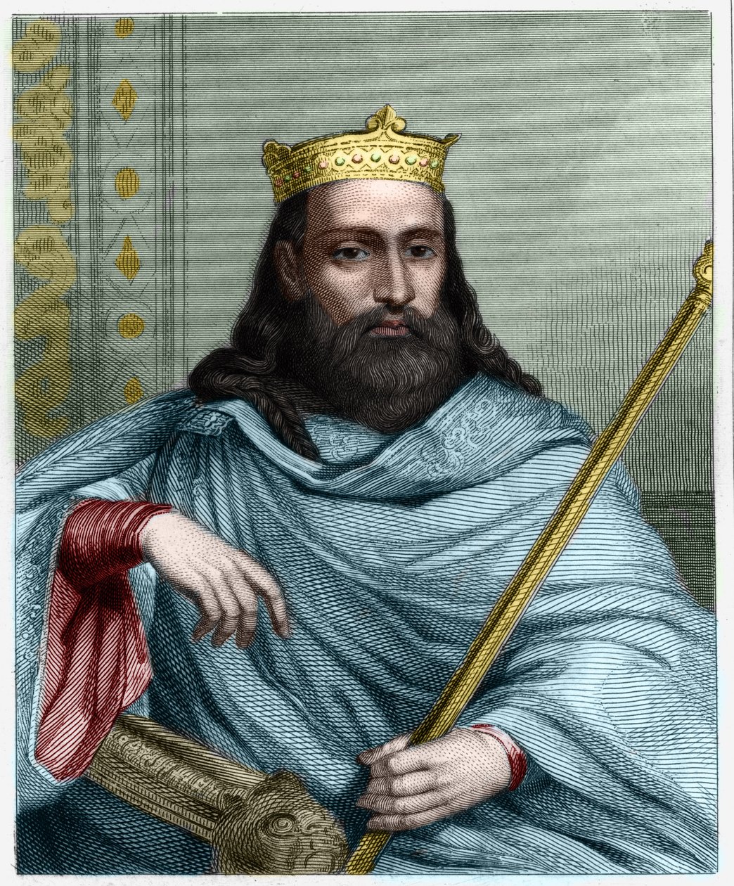 Portrait of Clotaire (Clothaire) I (497 - 561), King of Neustria and King of the Francs - in 