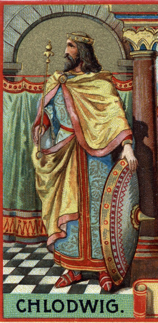 Portrait of Clovis, King of the Francs from 481-511 AD by Unknown artist