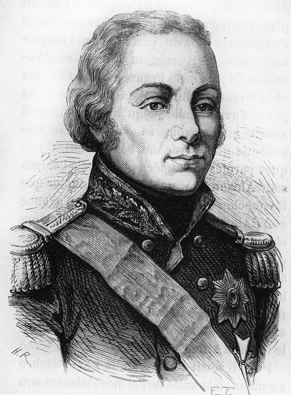 Portrait of Count Rostopchine (1765 - 1826). Engraving from 