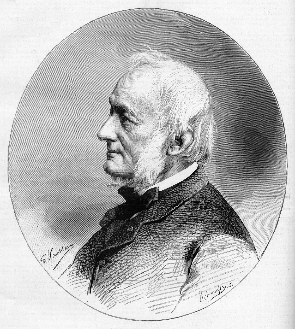 Portrait of Desire Nisard, writer and member of the French academy elected in 1850 by Unknown artist