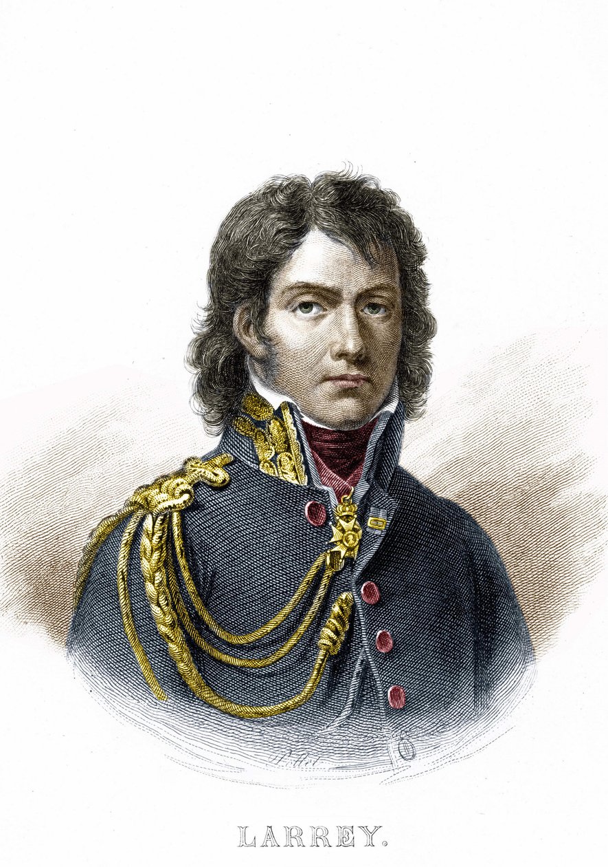 Portrait of Dominique Jean, Baron Larrey (1766 - 1842), French Military Surgeon and Inventor of the Ambulance (19th Century Engraving) by Unknown artist