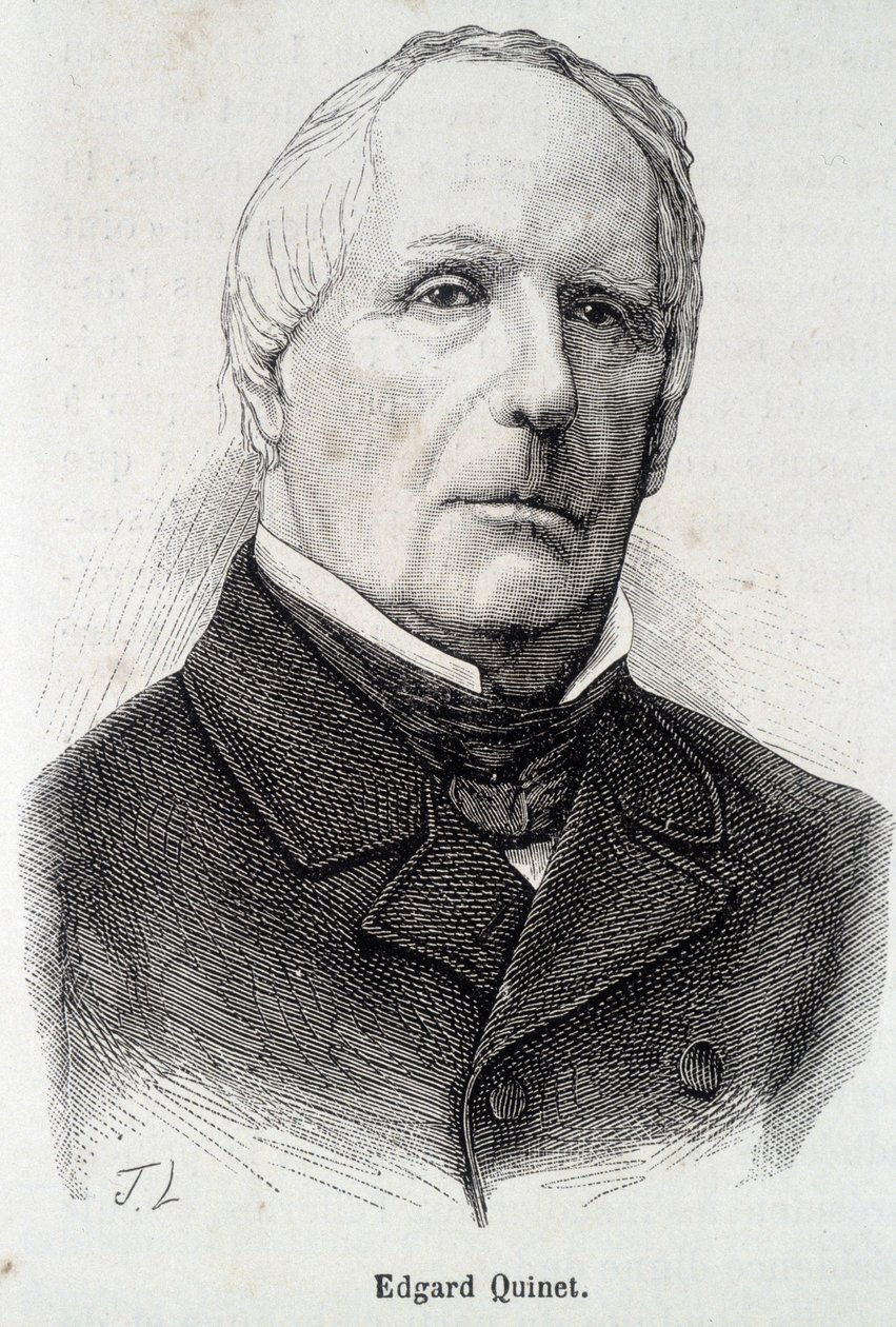 Portrait of Edgar Quinet, French historian (1803-1875) by Unknown artist