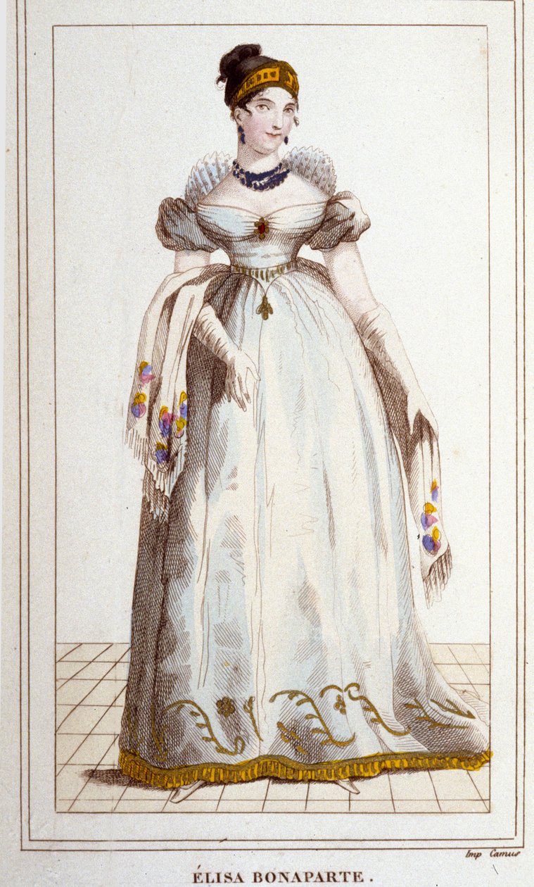 Portrait of Elisa Bonaparte (Maria Anna dit Eliza) by Unknown artist