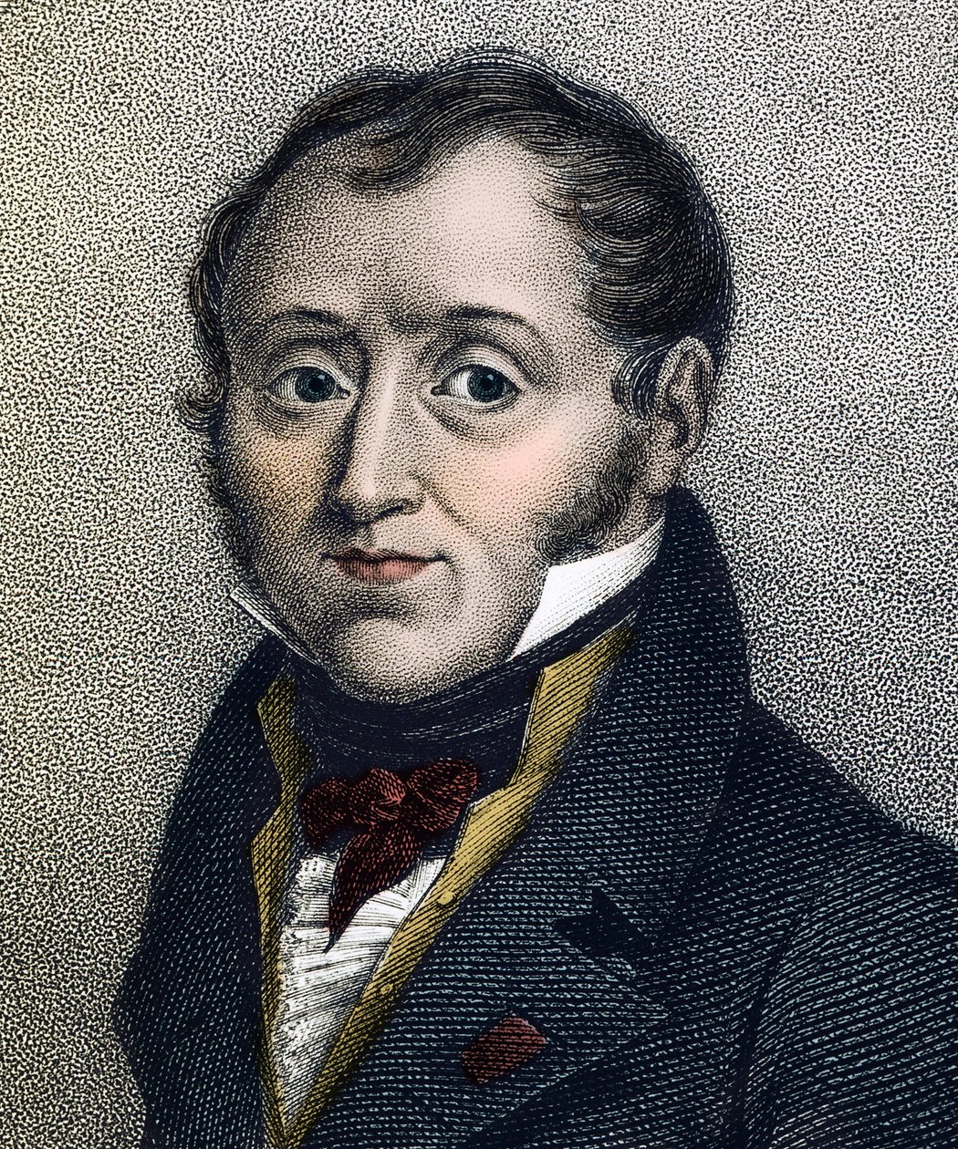 Portrait of Emmanuel de Las Cases (1766-1842) French historian - engraving of the 19th century by Unknown artist