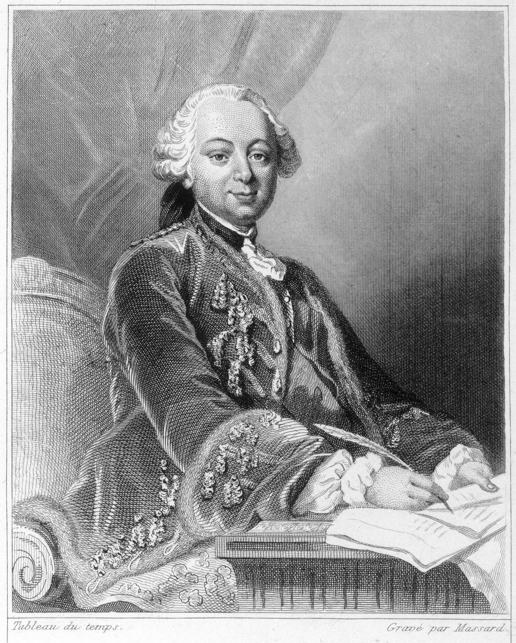 Portrait of Etienne François, Duke of Choiseul (1719-1785), French politician - in Histoire des Français by Lavallée, engraving, sd by Unknown artist
