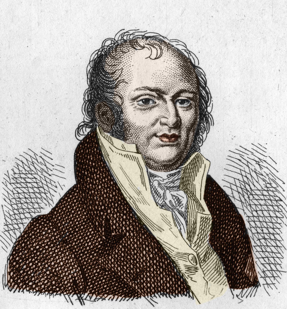 Portrait of Etienne Geoffroy Saint Hilaire, French Naturalist. Engraving from 1835 by Unknown artist