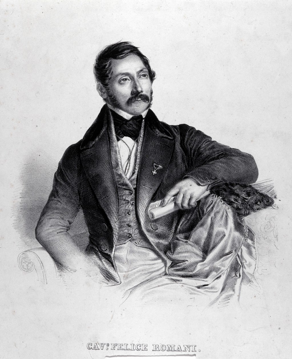 Portrait of Felice Romani, librettist, poet and Italian critic (1788-1865) by Unknown artist