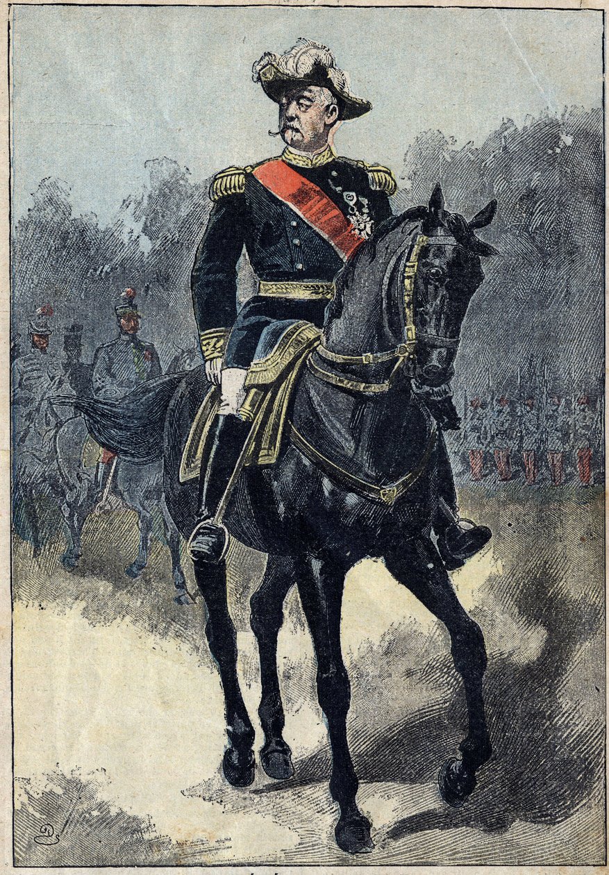 Portrait of Felix Gustave Saussier (1828-1905), French general. Illustration in 