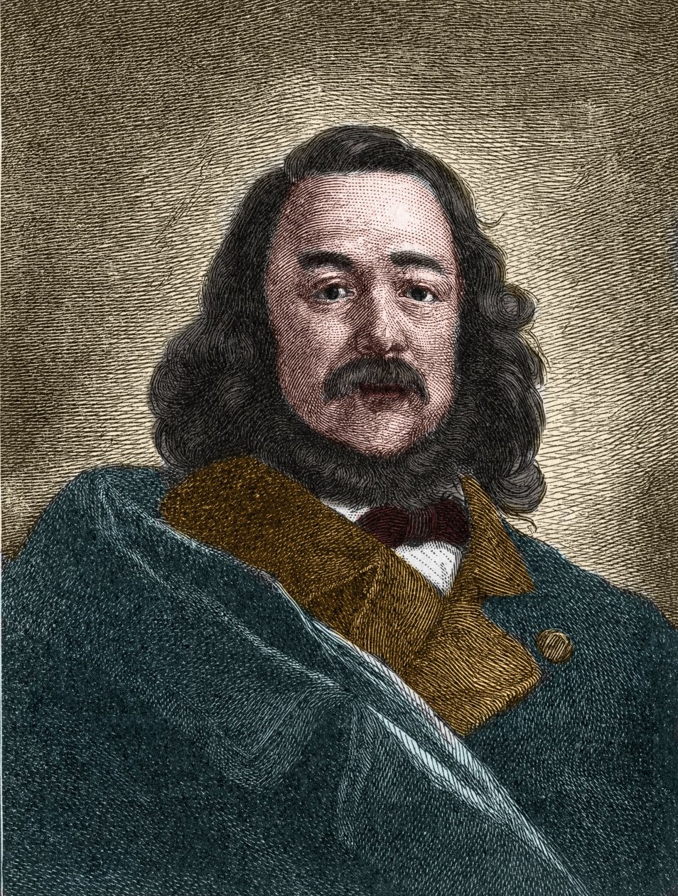 Portrait of Ferdinand Freiligrath, German writer by Unknown artist