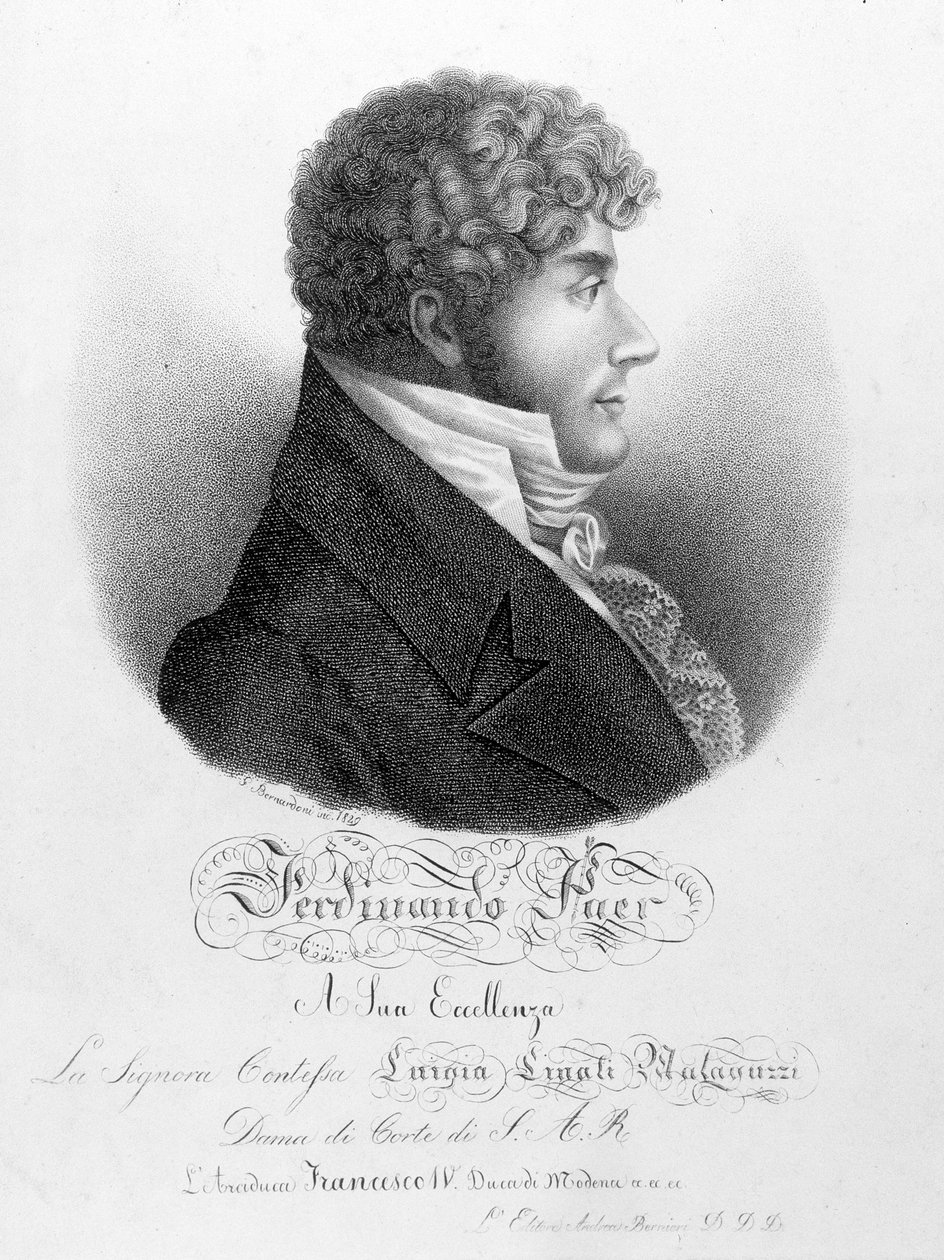 Portrait of Ferdinando Paer, chapel master of Napoleon I and director of the Opera Comique by Unknown artist