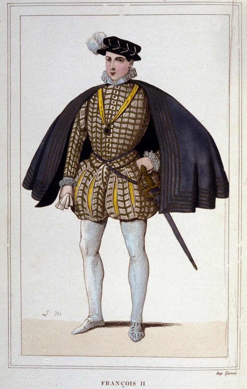 Portrait of Francois II (1544 - 1560), King of France engraving from 1830 by Unknown artist