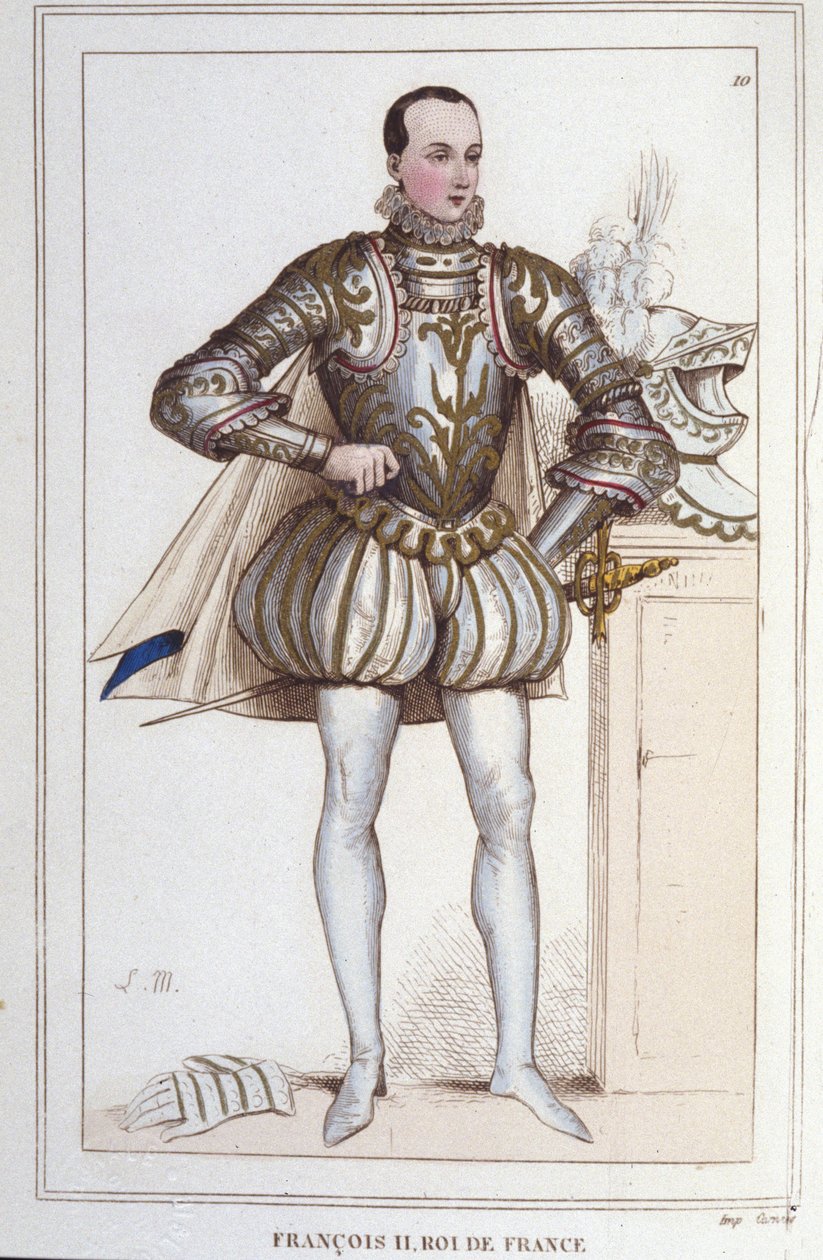 Portrait of Francois II (1544 - 1560), King of France engraving from 1830 by Unknown artist