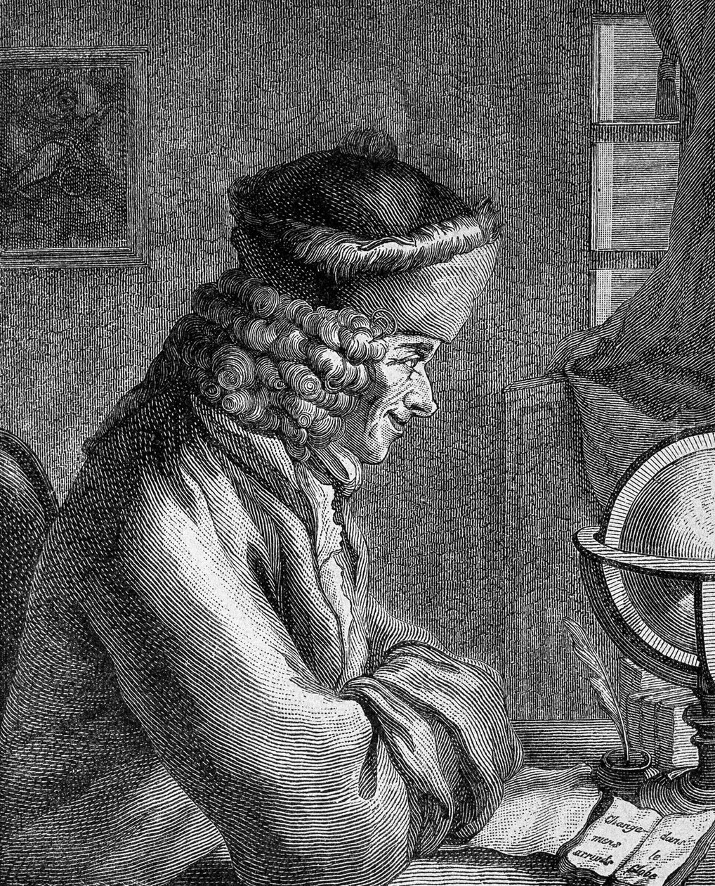 Portrait of Francois Marie Arouet dit Voltaire (1694 - 1778) at the Chateau de Ferney in 1764 by Unknown artist