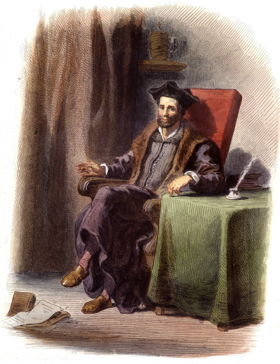 Portrait of François Rabelais seated (1483-1553) - in 