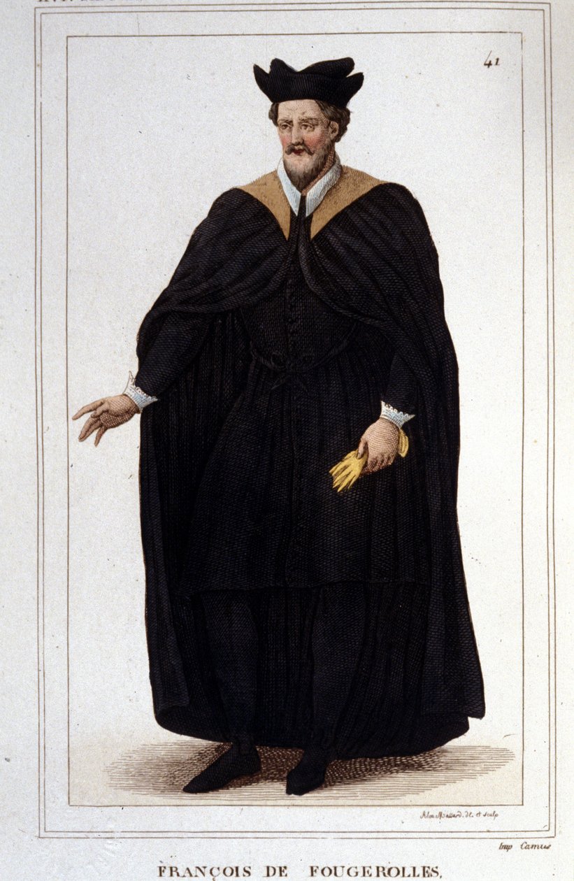 Portrait of François de Fougerolles, Latinist, Doctor of Medicine. Engraving from 1830 by Unknown artist