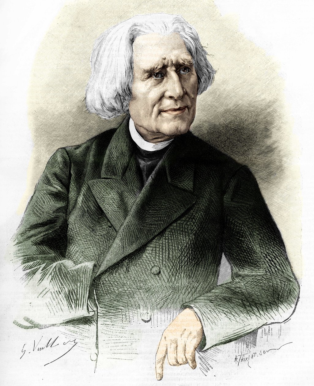 Portrait of Franz Liszt (1811-1886) Hungarian composer and pianist by Unknown artist