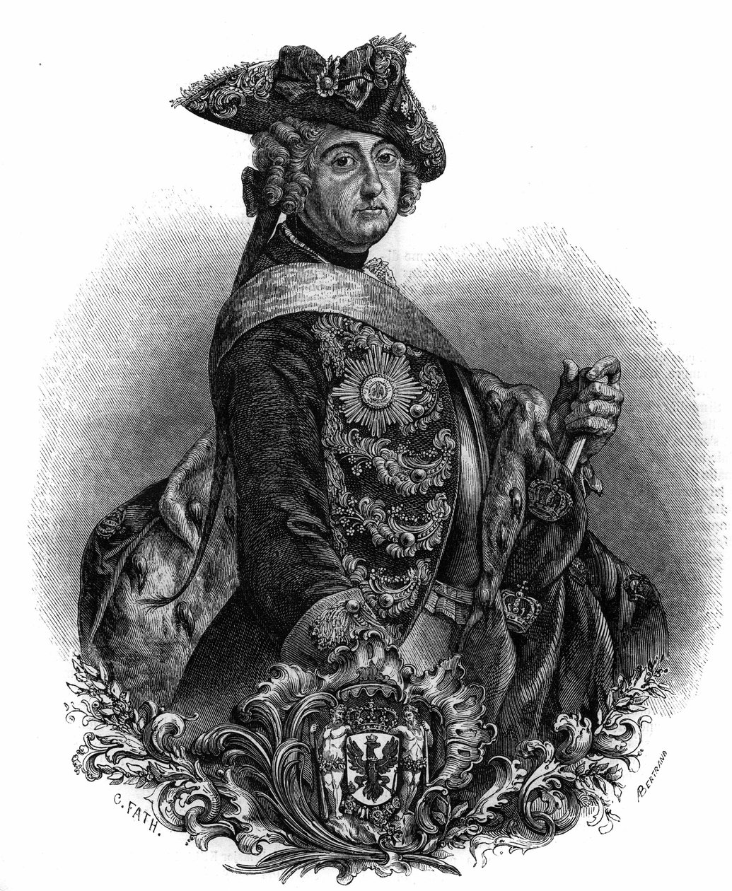 Portrait of Frederic II, King of Prussia, known as Frederic the Great by Unknown artist