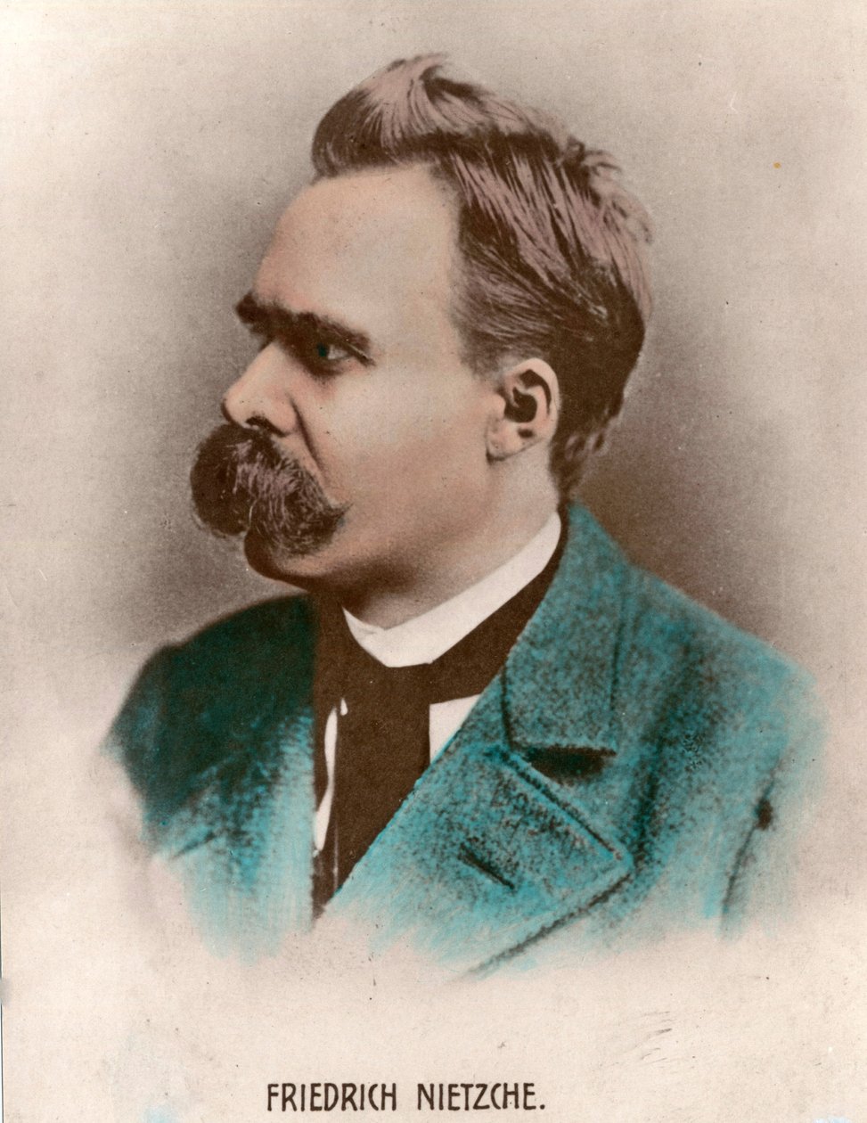 Portrait of Friedrich Nietzsche, German philosopher by Unknown artist