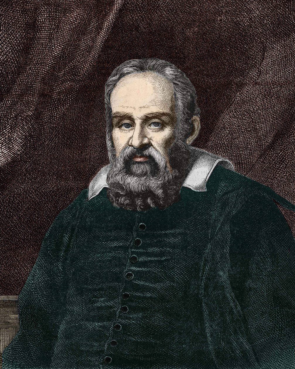 Portrait of Galileo Galilei (1564 - 1642) (19th century engraving) by Unknown artist