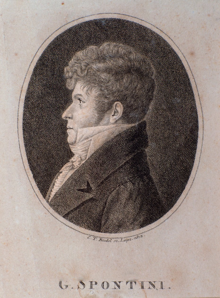 Portrait of Gaspare Spontini (engraving) by Unknown artist