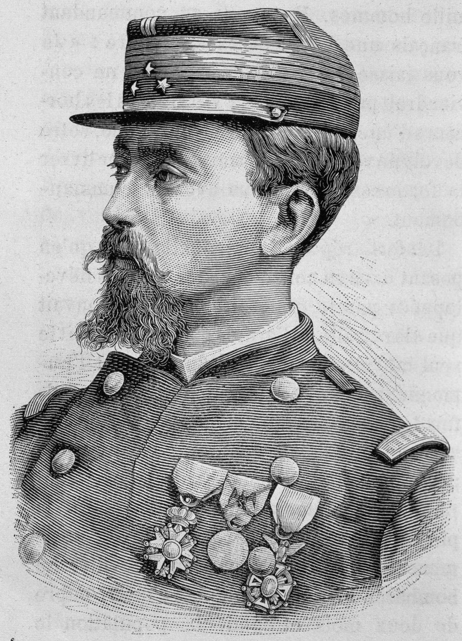 Portrait of General Crémer. 19th century engraving by Unknown artist