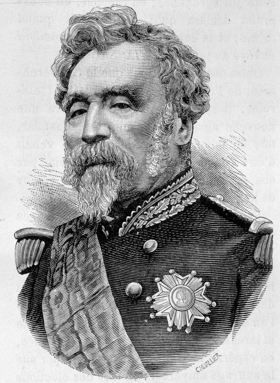 Portrait of General de la Motterouge. Engraving in 