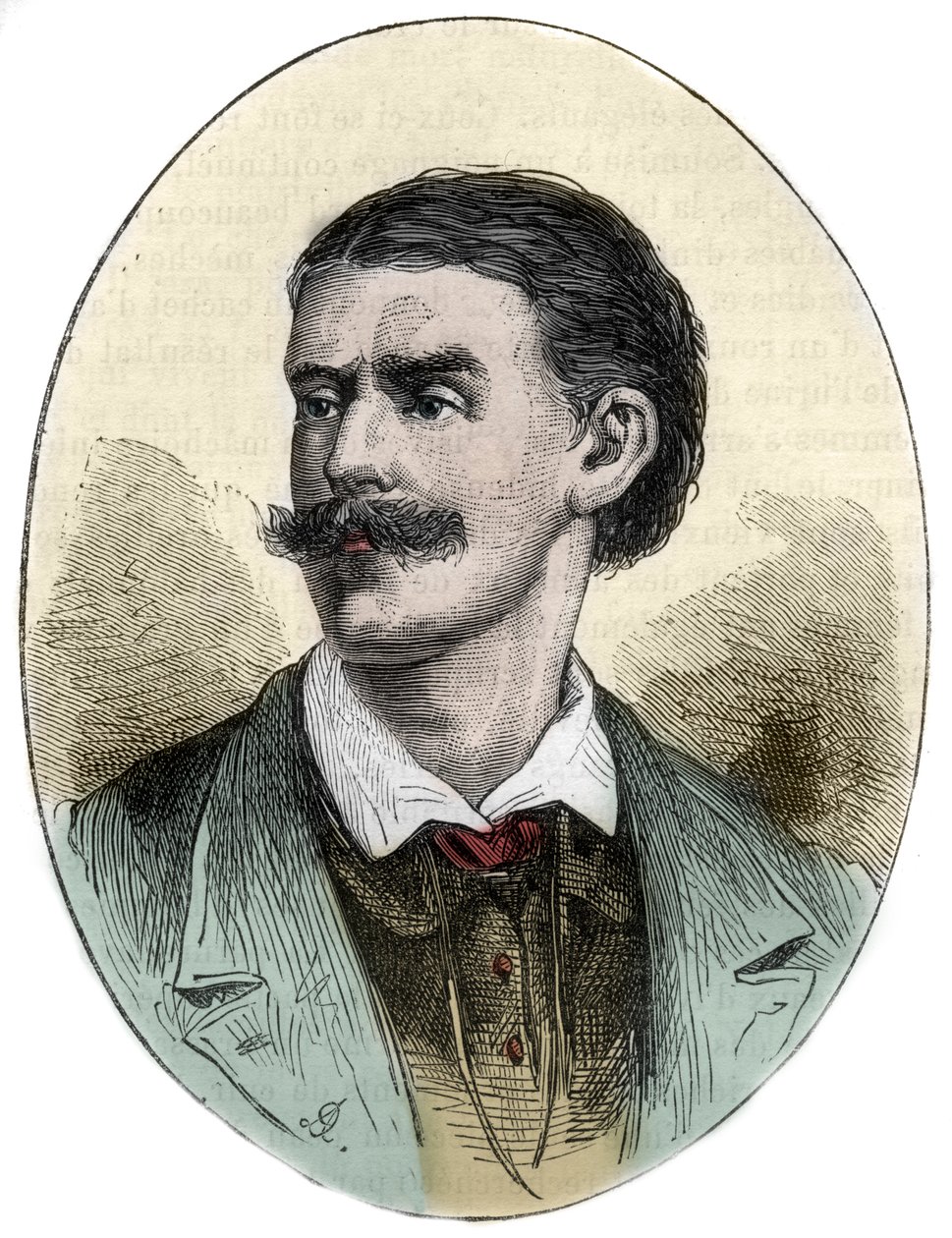 Portrait of Georg August Schweinfurth (1836-1925) German explorer, botanist and anthropologist - engraving from 