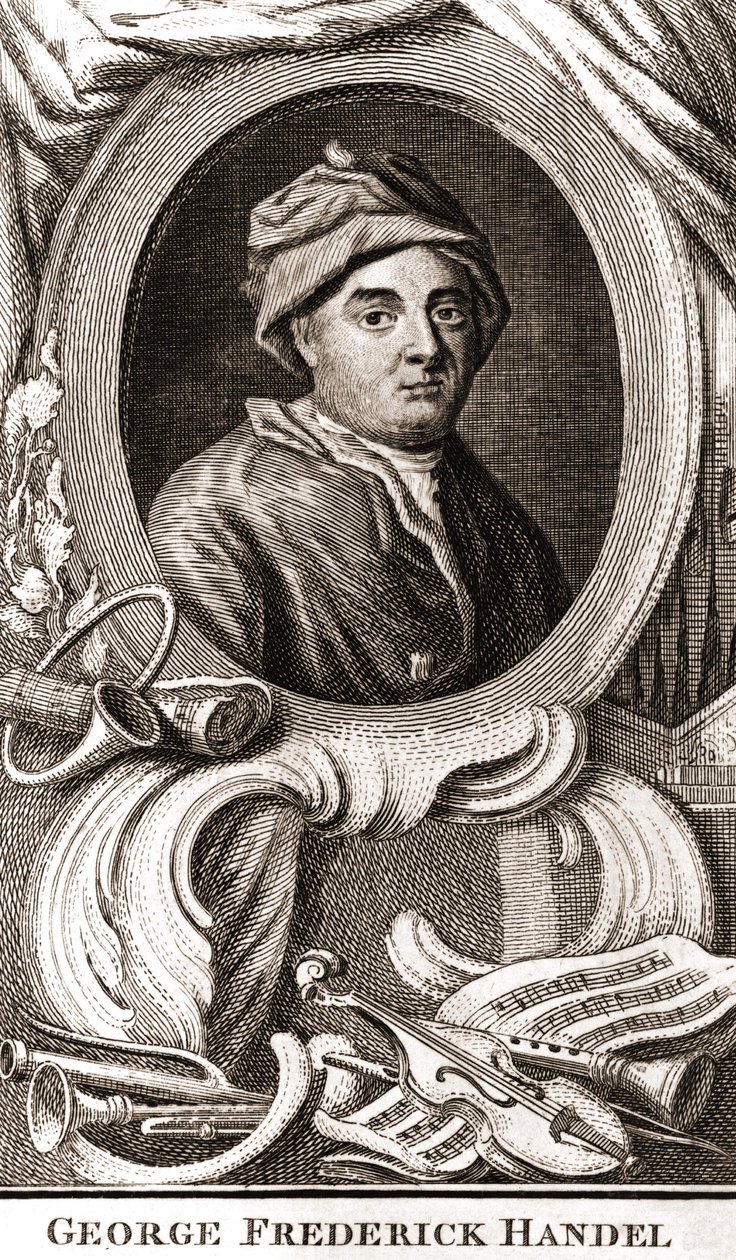 Portrait of George Frederick Handel (Georg Friedrich Handel) by Unknown artist