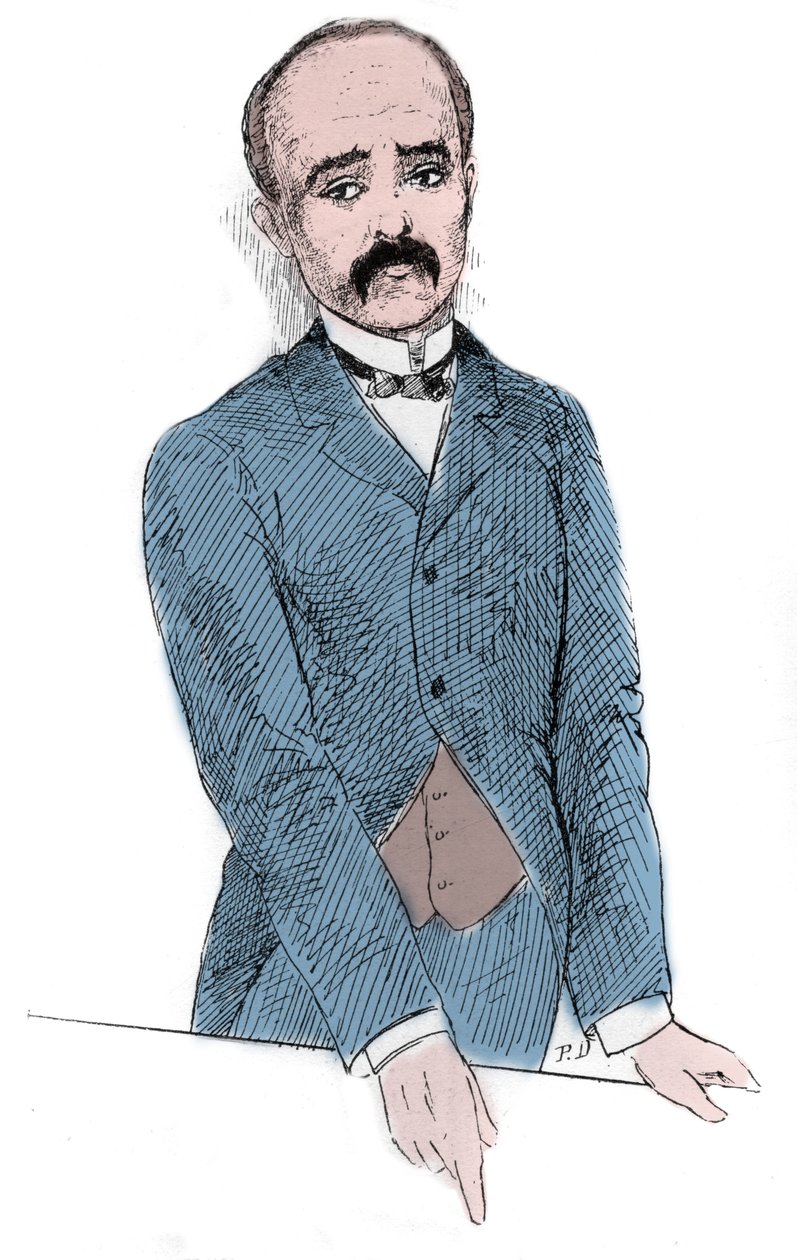 Portrait of Georges Benjamin Clemenceau (1841-1929) French politician during the discussions on the question of Tonkin and France by Unknown artist