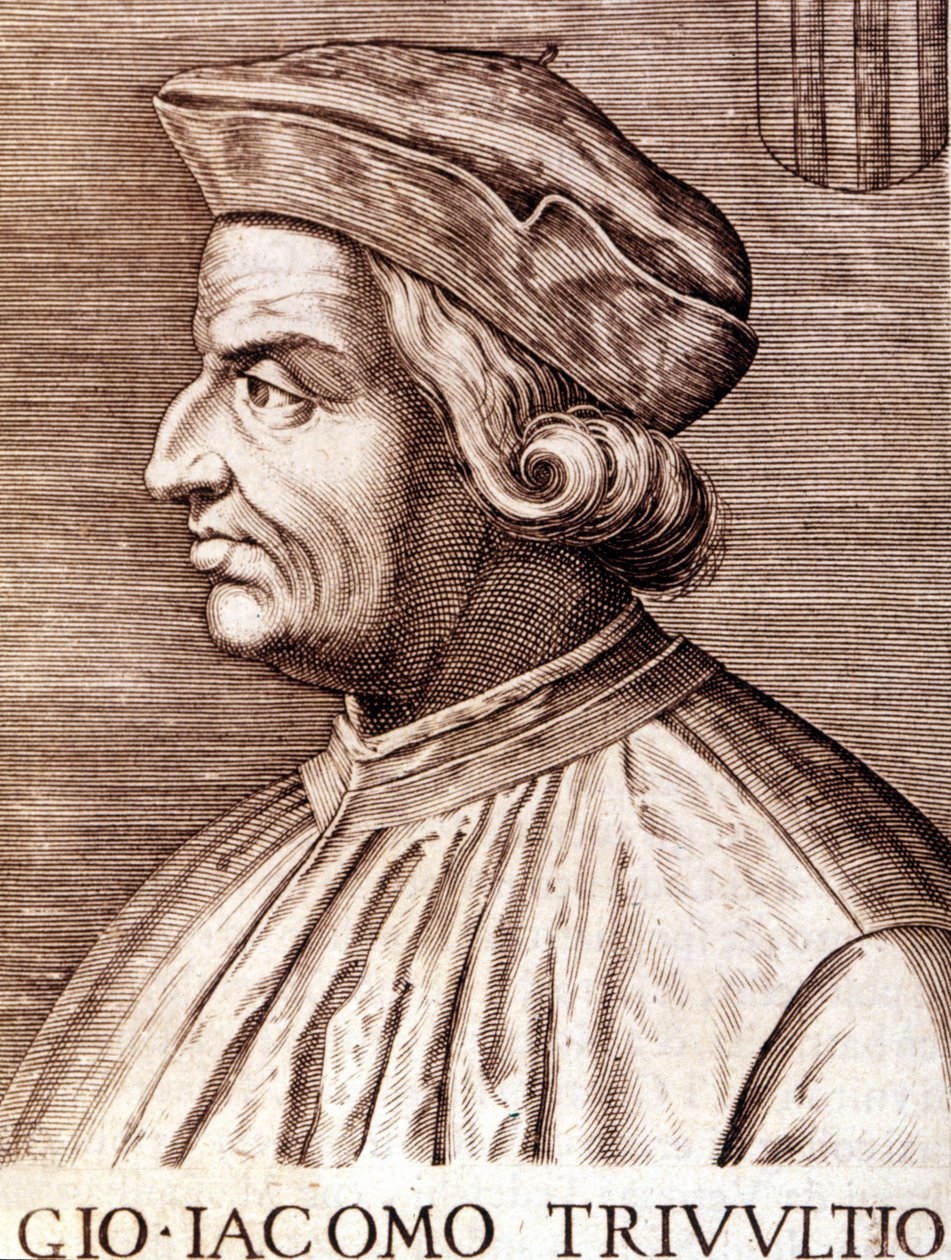 Portrait of Giangiacomo Trivulzio (Marshal Trivulce) Marquis de Vigevano in French Trivulce. Marshal of France (1448 to 1518). Engraving of the 17th century by Unknown artist