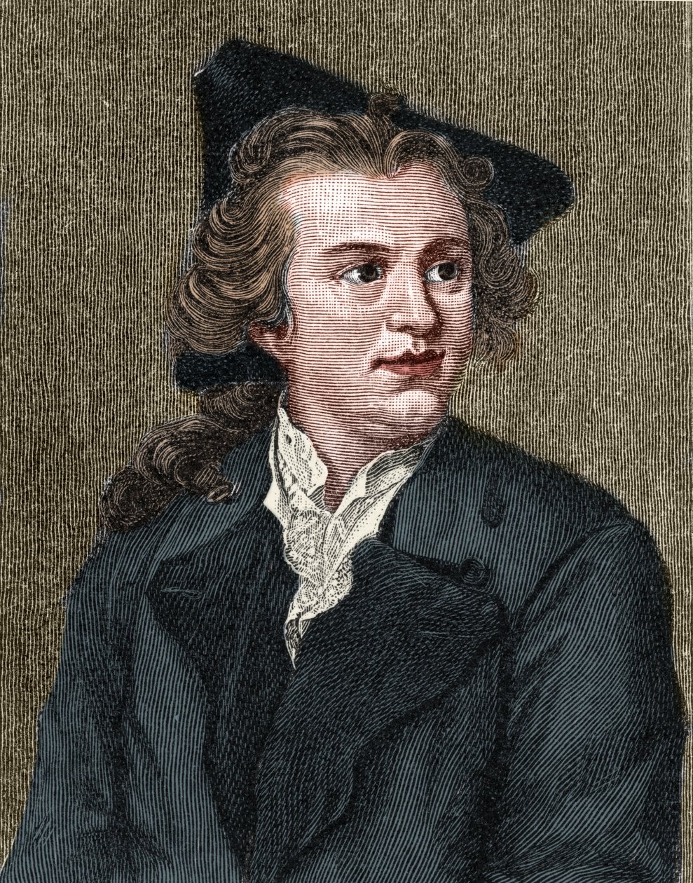 Portrait of Gotthold Ephraim Lessing (1729-1781) German writer and playwright by Unknown artist
