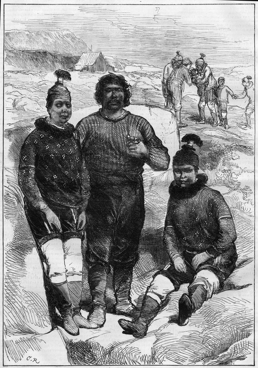 Portrait of Greenlandic (Eskimo) of Godhaven on Disco Island by Unknown artist