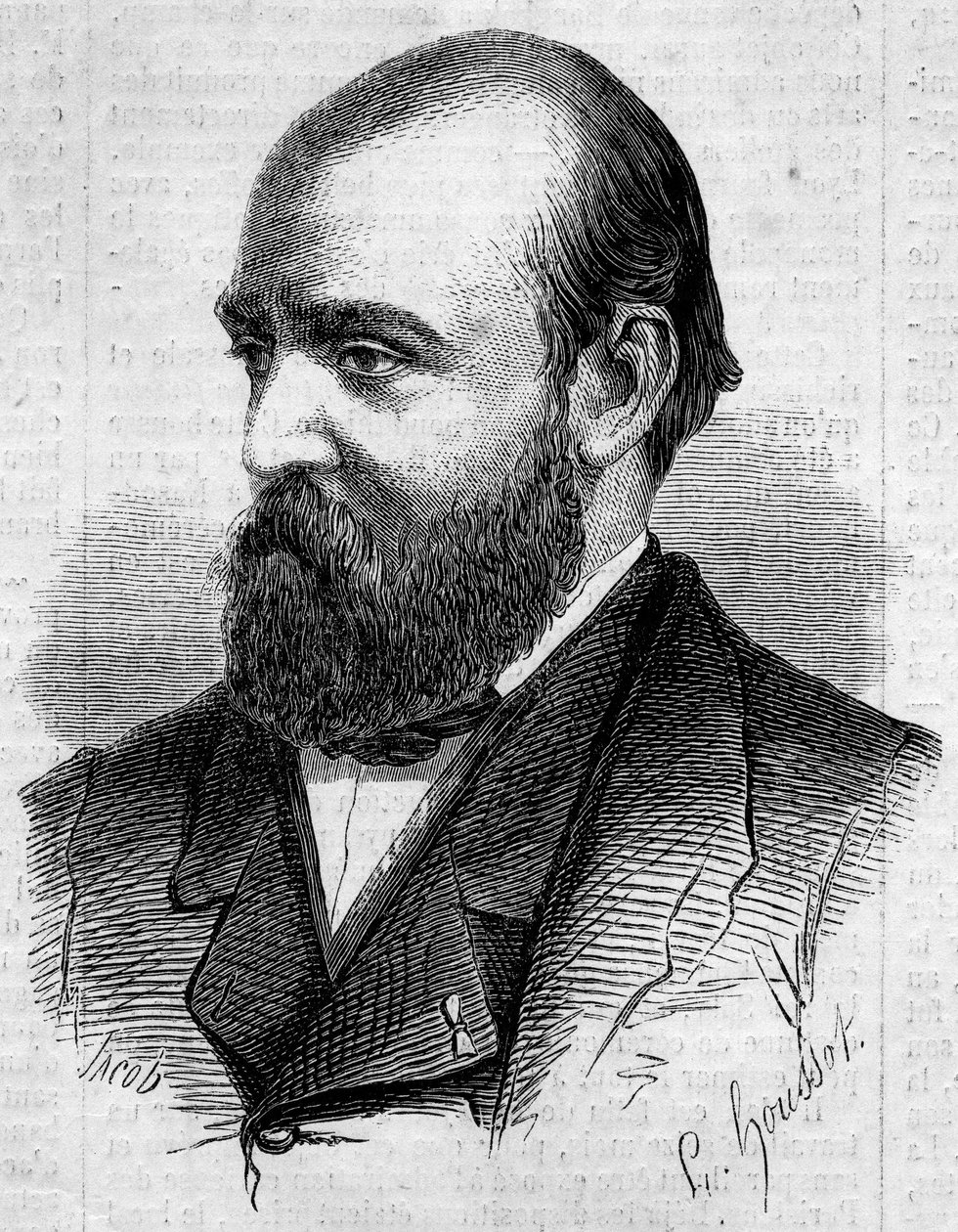 Portrait of Henry Murger, French writer. Engraving in Le Monde Illustré by Unknown artist