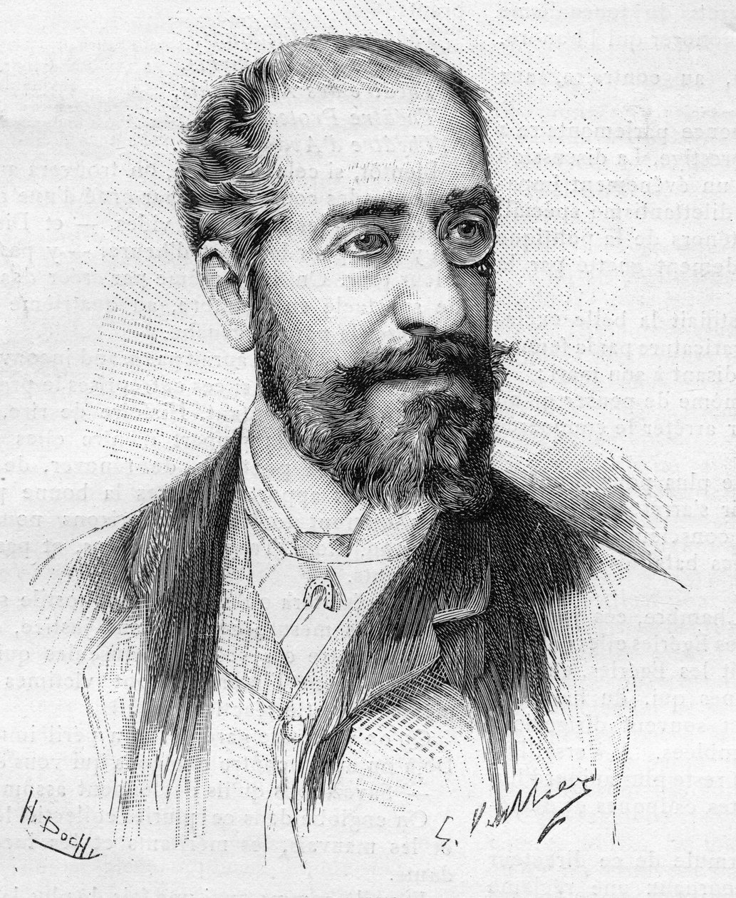 Portrait of Henry de Pene (died 1888), editor-in-chief of the 